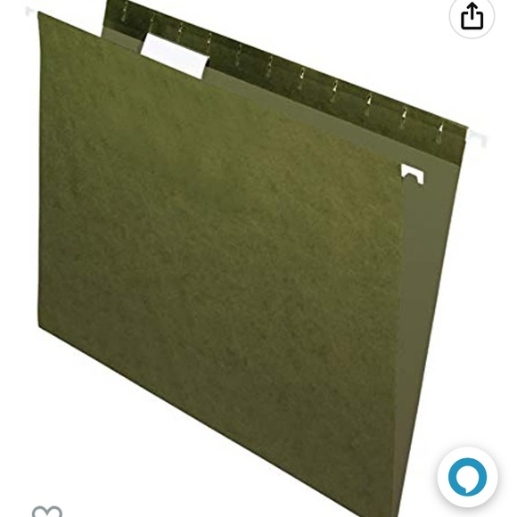 NWT Office Depot standard green letter size hanging file folders box of 25 - Picture 3 of 4